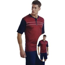 Pierre Cardin 3lü Erkek Pijama Takımı 5047 Bordo