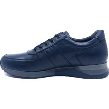 Fosco Hakiki Deri Lacivert Erkek Sneaker Ayakkabı 2101-1 305