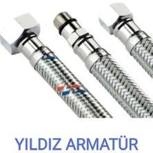 Yıldız Armatür Batarya Bağlantı Hortumu Batarya Fleksi Bağlantı Hortumu Flex M10-3/8 70 cm ( 1 Adet )