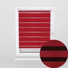 Perle Home Kırmızı Renk  Stor Zebra Perde Sytlish Series