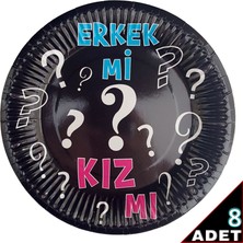 Süsle Bebek ve Parti Cinsiyet Belirleme Partisi Karton Tabak - 23cm x 8 Adet