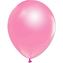 Süsle Bebek ve Parti Balon Standlı, 7 Adet - Metalik Pembe Balon
