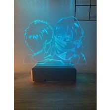 Modiwa Design Attack On Titan Mikasa - Eren 16 Renk Gece Lambası