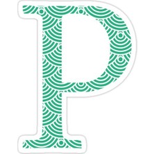 Universal P Harfi  Sticker Araba Oto Arma Duvar Sticker Ev Dekoratif Çıkartma 15 cm