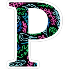 Universal P Harfi  Sticker Araba Oto Arma Duvar Sticker Ev Dekoratif Çıkartma 15 cm