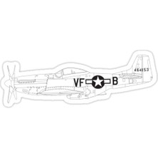Universal P51 Mustang  Sticker Araba Oto Arma Duvar Sticker Ev Dekoratif Çıkartma 15 cm