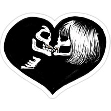 Universal Iki Skellies  Sticker Araba Oto Arma Duvar Sticker Ev Dekoratif Çıkartma 15 cm