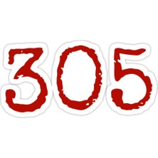 Universal 305 (Miami)  Sticker Araba Oto Arma Duvar Sticker Ev Dekoratif Çıkartma 15 cm