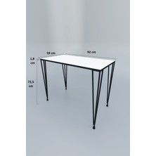 Mudesa  Çalışma Masası Mini Ofis Masası Metal Ayaklı Dekoratif Masa Ders Çalışma Masası Genç Odası Masası