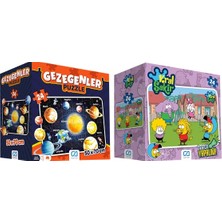 Ca Games Gezegenler + Kral Şakir Yer Puzzle (2'li Set)