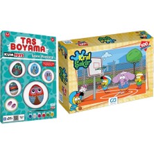 Kumtoys Taş Boyama + Kral Şakir 100 Parça Puzzle (2'li Set)