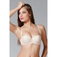 Yeni Inci Kadın Destekli Balenli Straplez Sütyen 6666