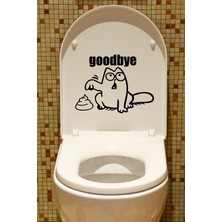Mıgnatıs Goodbye Klozet Kapağı Banyo Sticker 25 x 18CM