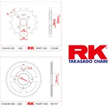 RK Suzuki GSX 125 R Rk Ön Arka Dişli 428-14/45T (2017-2020)