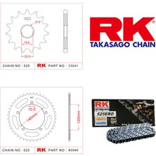 RK Suzuki GSX-R 600 Rk Zincir Dişli Set 525 ERO O-Ring 16/43T (2006-2010)