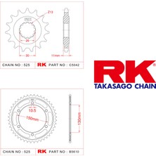 RK Yamaha FZ 8 S Rk Ön Arka Dişli 525 - 16/47 T (2010-2016)