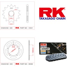 RK Suzuki GSX-R 600 Rk Zincir Dişli Set 525 ERO O-Ring 16/45T (2001-2003)