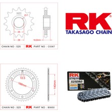 RK Bmw F 800 GS Rk Zincir Dişli Set 525 ERO O-Ring 17/42T (2013-2017)