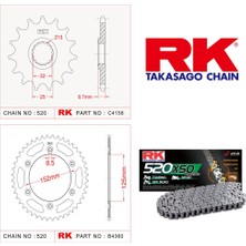 RK Beta RR 2T ENDURO 250 Rk X-ring Zincir Dişli Set 520 XSO 114 L-14/49T (2017-2020)