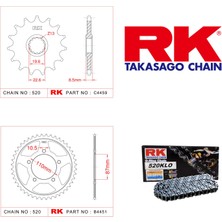 RK Suzuki GW 250 F INAZUMA Rk Zincir Dişli Set 520 KLO O-Ring 14/46T (2014-2017)