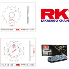 RK Suzuki GSX-R 750 Rk Zincir Dişli Set 525 ERO O-Ring 17/43T (2004-2005)