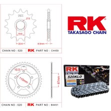 RK Suzuki Dl 250 V-Strom Rk O-Ring Zincir Dişli Set 520 Klo 116 L-14/47T(2017-2020)