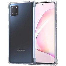 Nevarium Samsung Galaxy A81 / Note 10 Lite Kılıf Anti Shock Darbe Emici Şeffaf Silikon Olex