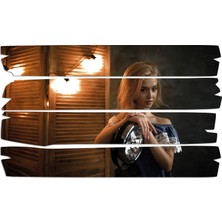 Renkselart Sarışın Kadın Mdf Tablo 3438 (Model E)