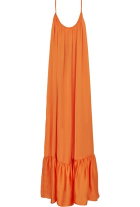 BLUECAT Oranj Ip Askılı Maxi Boy Elbise EL4455