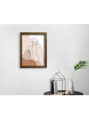 Bk Gift Doğal Masif Ahşap Çerçeveli Tablo-57