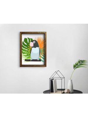 Bk Gift Doğal Masif Ahşap Çerçeveli Tablo-63