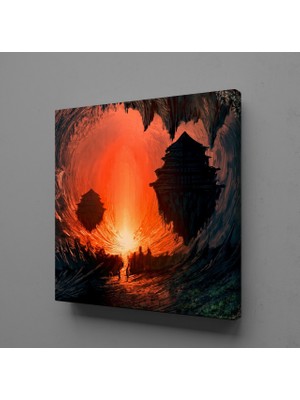 Technopa Dalga Arasından Güneşin Doğuşu 120X120CM