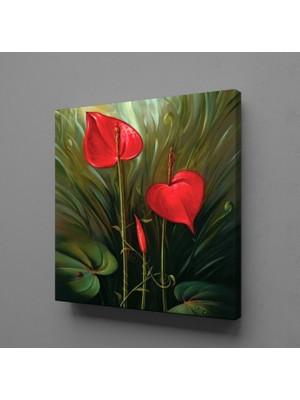 Technopa Antoryum Çiçeği Kanvas Tablo 70 x 70 cm