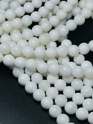 Livza Bijuteri Kar Beyaz Kuvars Doğal Taş Dizisi 8mm