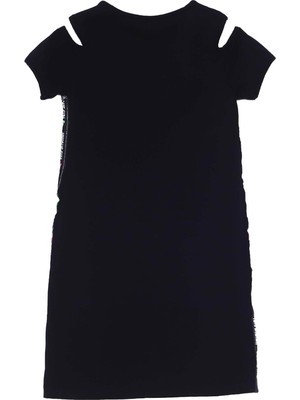Silversun Silversunkids | Genç Kız Siyah Renkli Baskılı Örme Elbise | Ek 318079