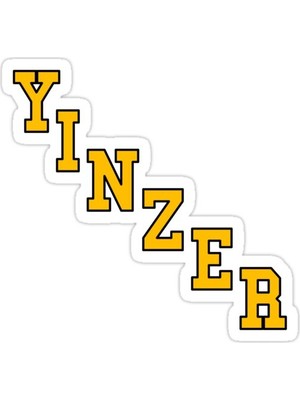 Universal Yinzer Diagonal 90'Ların Pittsburgh Hokey Sticker Araba Oto Arma Duvar Sticker