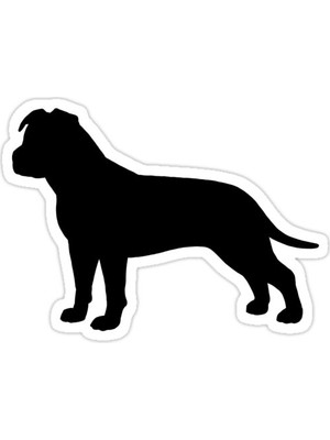 Universal Amerikan Staffordshire Terrier Siluet Sticker Araba Oto Arma Duvar Sticker Ev Dekoratif Çıkartma