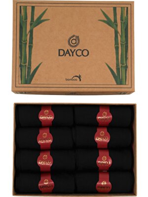 Dayco Premium 8'li Yazlık Siyah Bambu Çorap