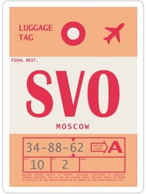Universal Moskova Sheremetyevo Havaalanı Vintage Bagaj  Sticker Araba Oto Arma Duvar Sticker
