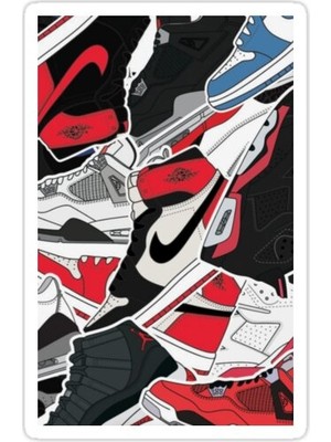 Universal Jordans Sticker Araba Oto Arma Duvar Sticker Ev Dekoratif Çıkartma 15 Cm