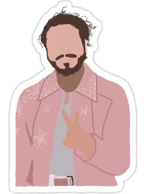 Universal Post Malone Sticker Araba Oto Arma Duvar Sticker Ev Dekoratif Çıkartma 15 Cm