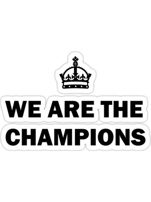 Universal Şampiyonlarız Sticker Araba Oto Arma Duvar Sticker Ev Dekoratif Çıkartma 15 Cm