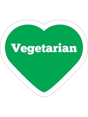 Universal Vejetaryen Kalp Sticker Araba Oto Arma Duvar Sticker Ev Dekoratif Çıkartma 15 Cm