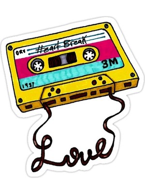 Universal Kaset Sticker Araba Oto Arma Duvar Sticker Ev Dekoratif Çıkartma 15 Cm