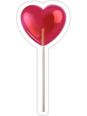 Universal Kırmızı Lolipop Sticker Araba Oto Arma Duvar Sticker Ev Dekoratif Çıkartma 15 Cm