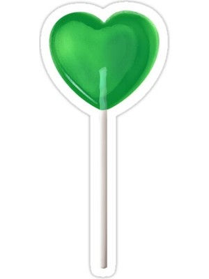 Universal Yeşil Lolipop Sticker Araba Oto Arma Duvar Sticker Ev Dekoratif Çıkartma 15 Cm