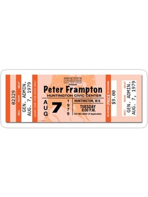 Universal Klasik Kaya Konseri Biletleri - Peter Frampton Sticker Araba Oto Arma Duvar Sticker