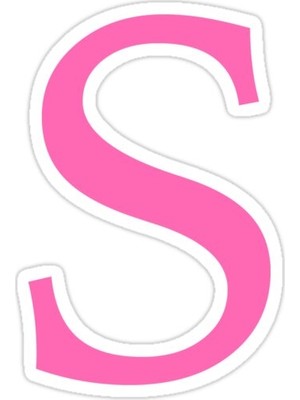Universal Pembe S Sticker Araba Oto Arma Duvar Sticker Ev Dekoratif Çıkartma 15 Cm
