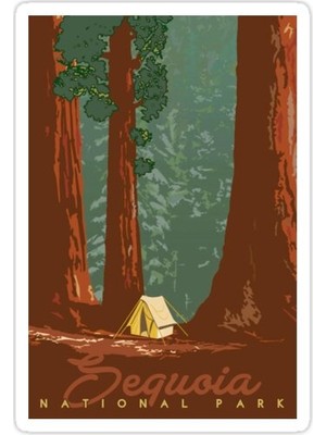 Universal Sequoia National Park California, Abd Seyahat  Sticker Araba Oto Arma Duvar Sticker
