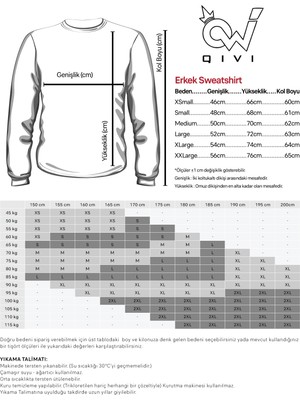 Qivi Alchemist High Baskılı Gri Erkek Örme Sweatshirt Uzun Kol